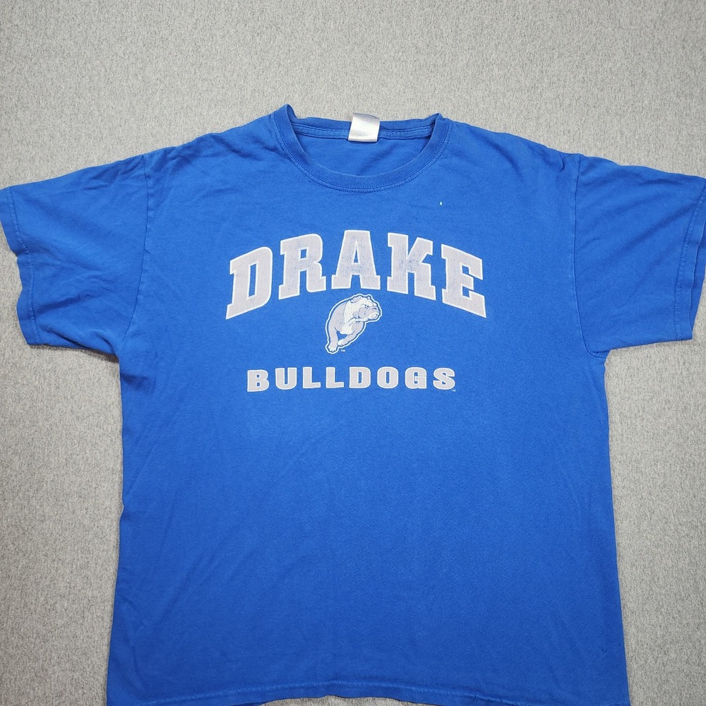 Unbranded Drake Bulldogs T-Shirt Mens XL Blue Fair Graphic Tee NCAA College